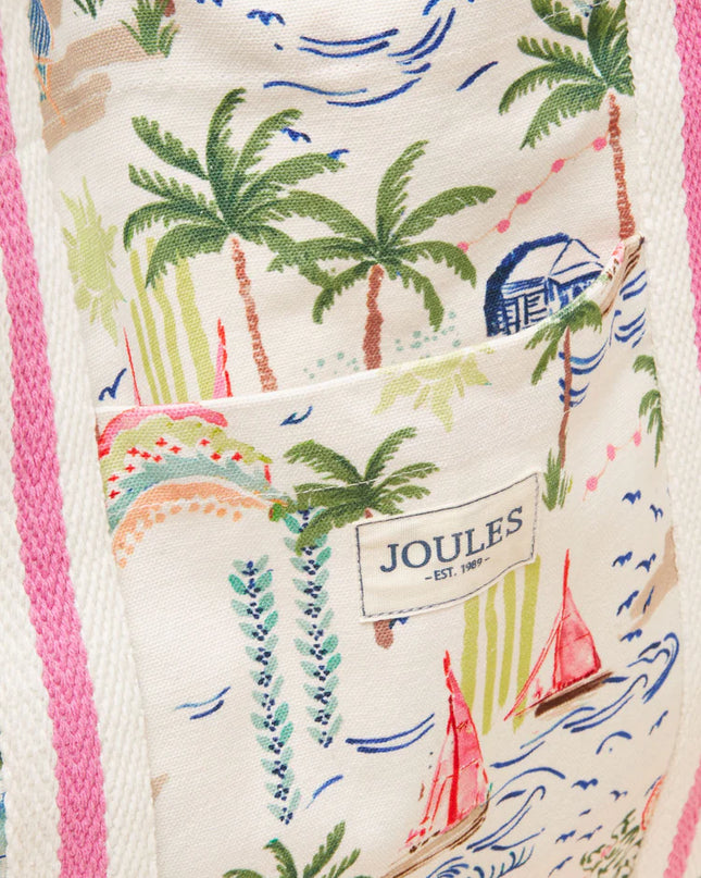 Promenade Canvas Tote Bag - Palm Print