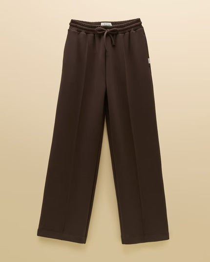 Joules Pull On Smart Wide Leg Joggers - Chocolate