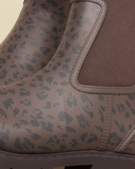 Joules Oakfield Lined Ankle Wellies - Leopard