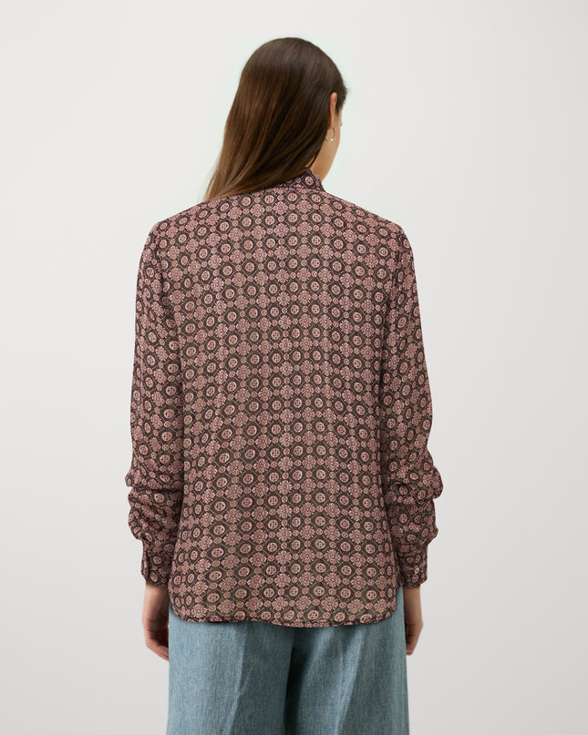 Guess Oriane Bow Shirt - Burgandy