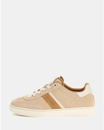 Guess Nolinas Leather-Blend Sneaker -Beige