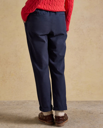 Relaxed Chino Tapered Trousers - Navy