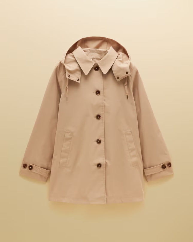 Rainmore Waterproof Button Through Raincoat -  Irish Cream