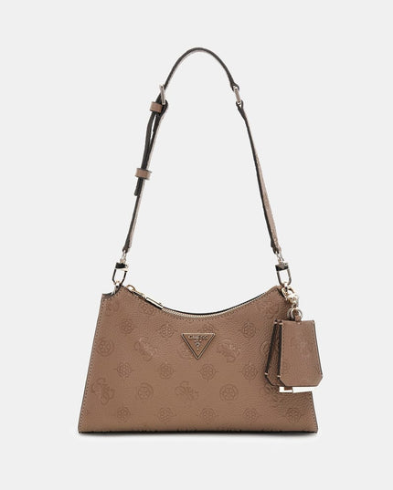 Guess Cresida II Top Zip - Dark Taupe Logo