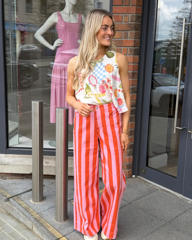 Summer Graphic Smock Top - Multi