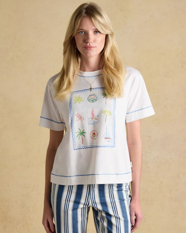 Postcard Graphic Tee - White