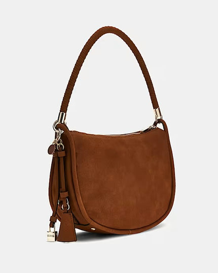 Guess Danya Suede Shoulder Bag - Cognac