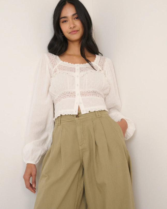 PETITE Archie Pleated Wide Leg Trousers - Green