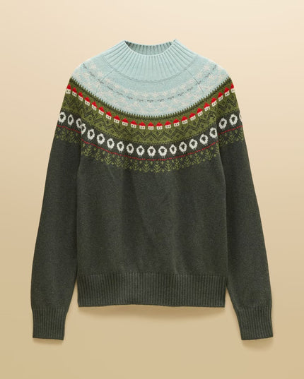 Joules Landscape Pattern Knitted Jumper - Green