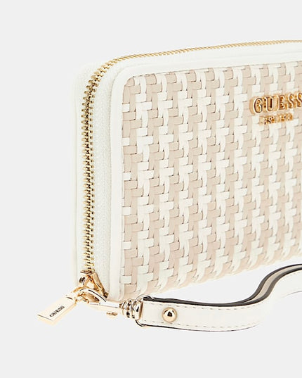 Mirema Woven Maxi Wallet - White Multi