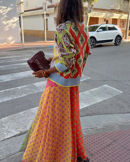 Pink Mix Tile Cheryl Cardigan