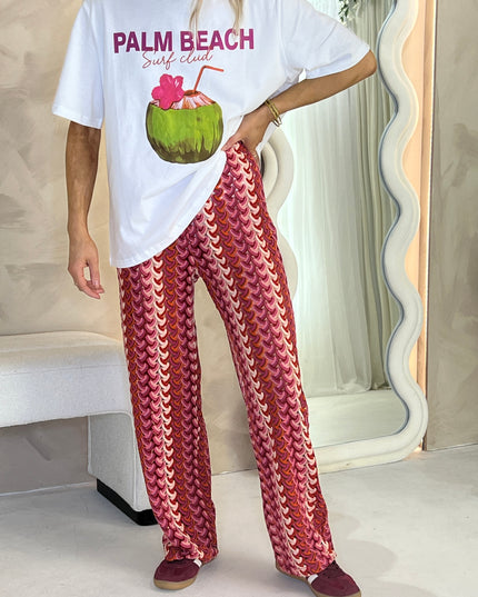 Crochet Trousers - Pink/Red