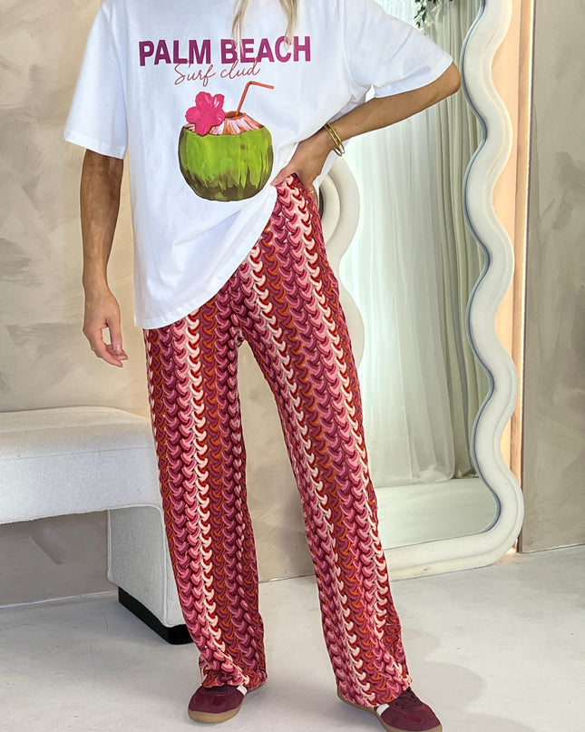 Crochet Trousers - Pink/Red