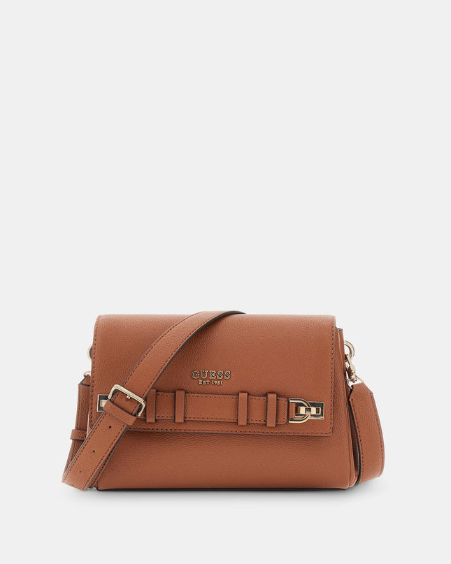 Guess Gregoria Flap Crossbody - Cognac