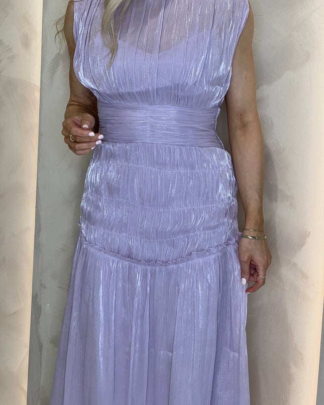 Gathered Maxi Dress - Lilac