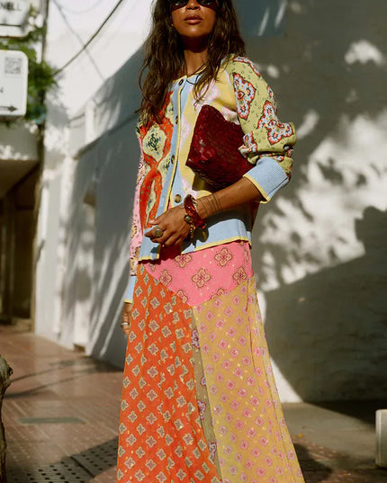 Pink Mix Tile Cheryl Cardigan