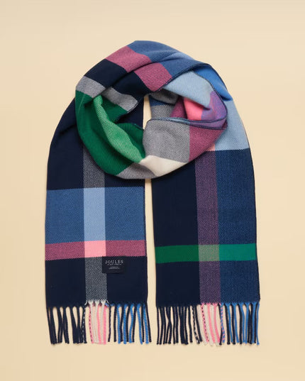 Joules Langtree Scarf - Navy & Pink