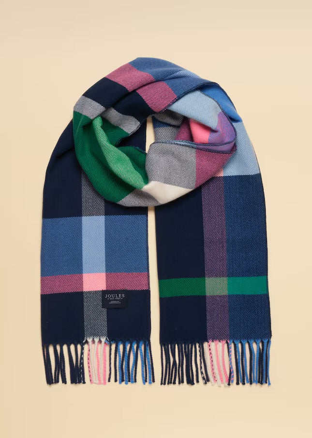 Joules Langtree Scarf - Navy & Pink