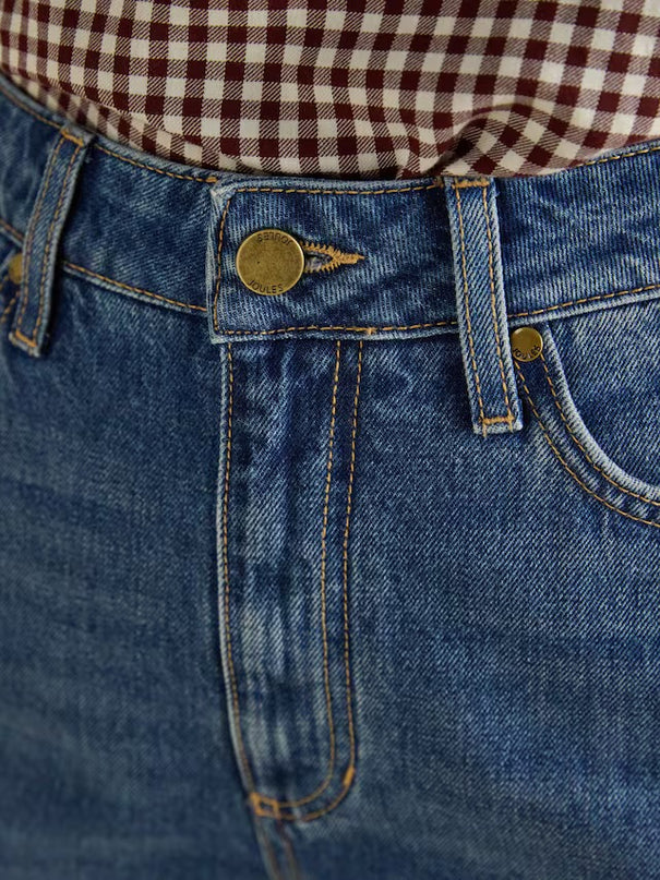 Joules High Rise Wide Leg Jean - Mid Blue