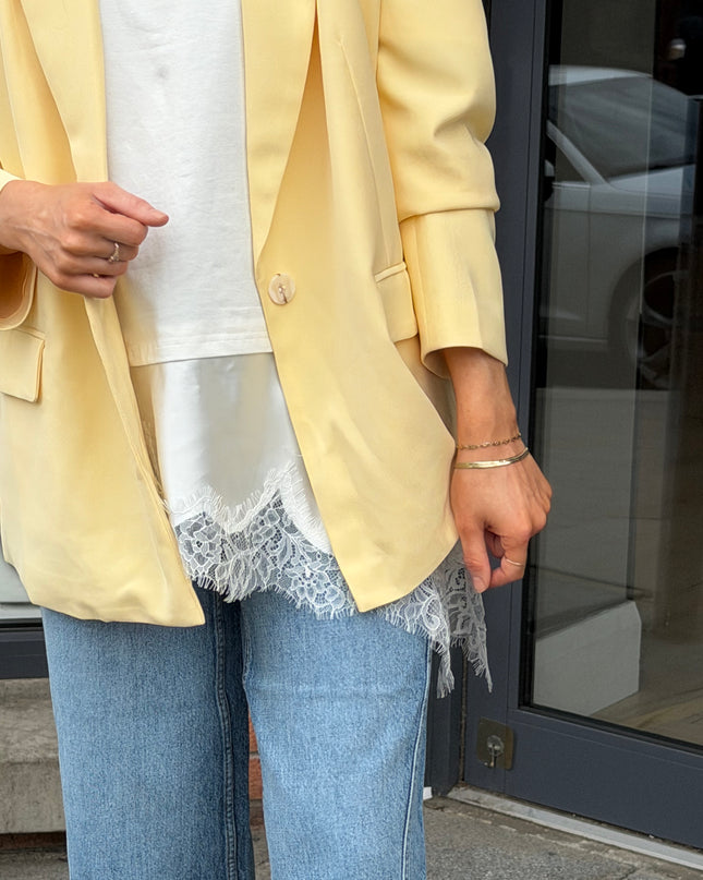 Oversized Blazer - Lemon