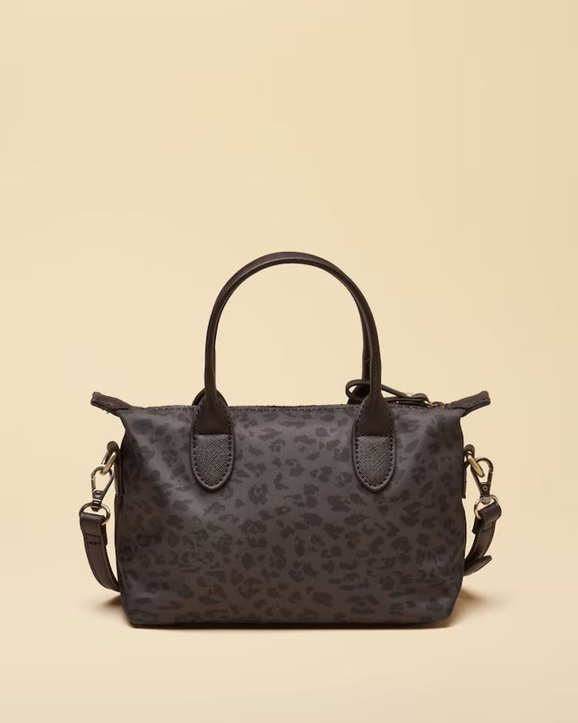 Mini Crossbody Handbag - Chocolate Leopard Print