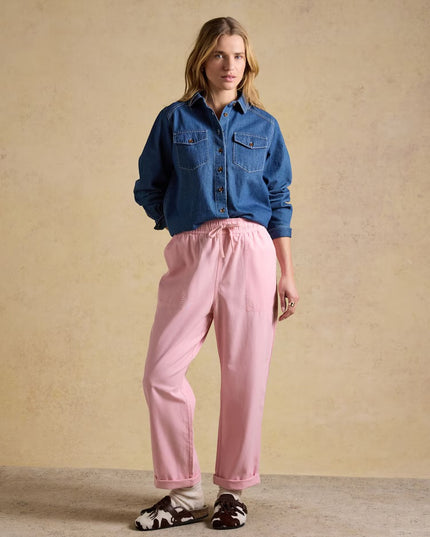 Relaxed Chino Tapered Trousers - Pink