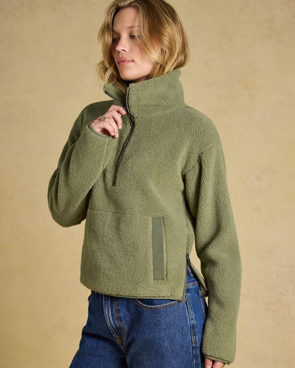 Joules Tilly Quarter Zip Fleece - Olive
