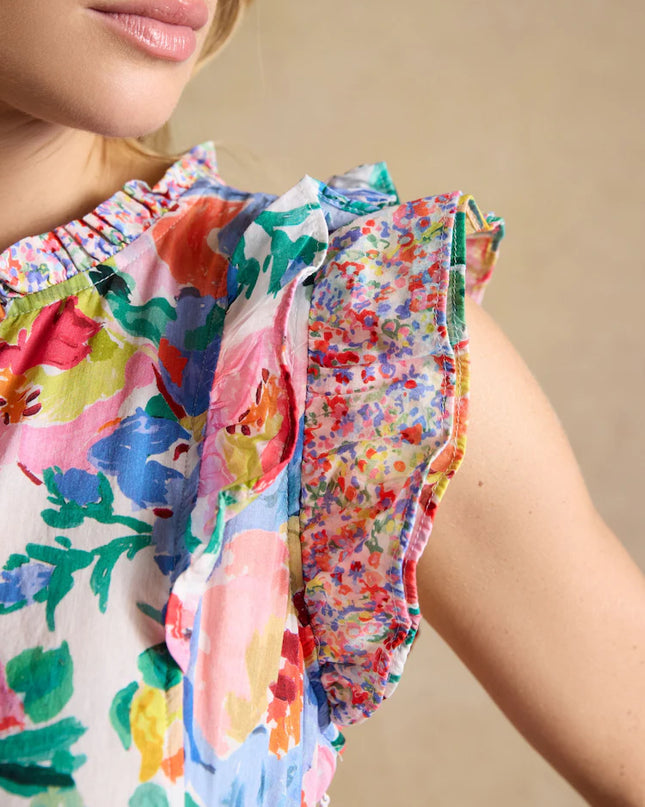 Samantha Floral Maxi Dress - Multi/White