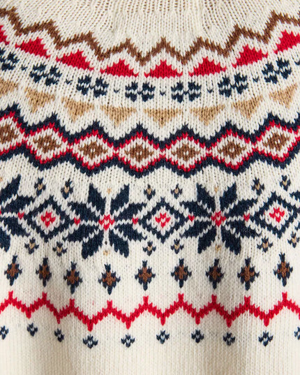 Alba Cream Fairisle Jumper - Cream