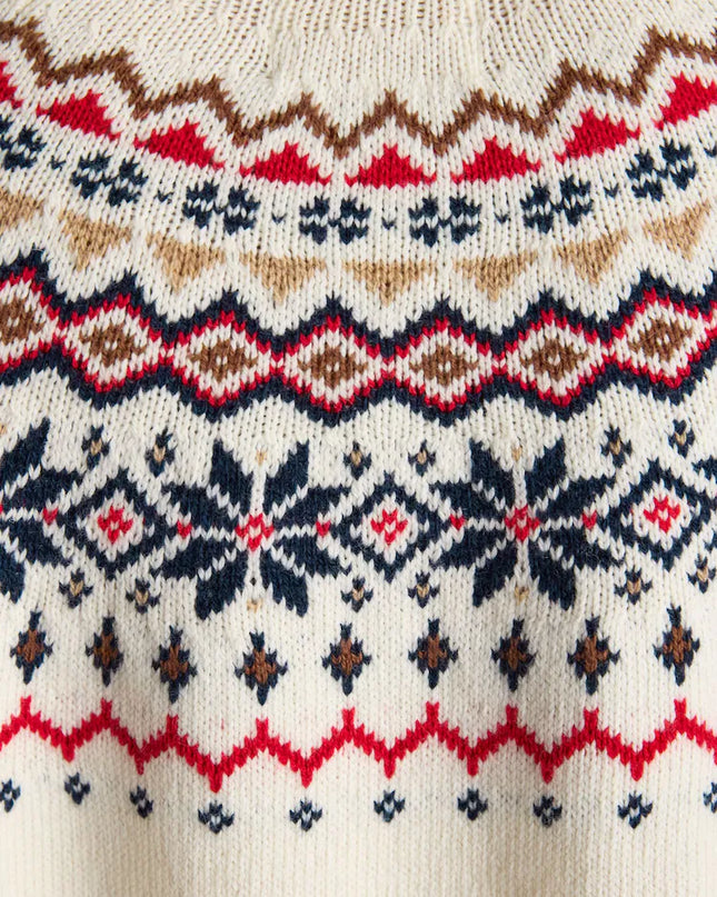 Alba Cream Fairisle Jumper - Cream