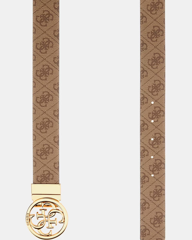 Guess Nolana 4G Logo Reversible Belt - Latte Logo