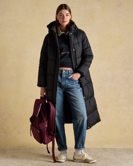 Pitchside Longline Showerproof Padded Coat - Black