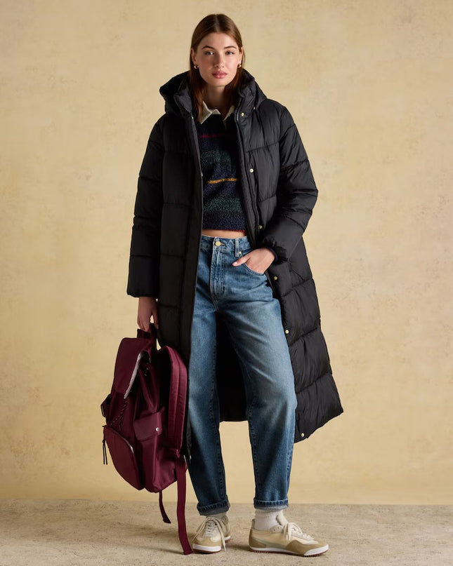 Pitchside Longline Showerproof Padded Coat - Black