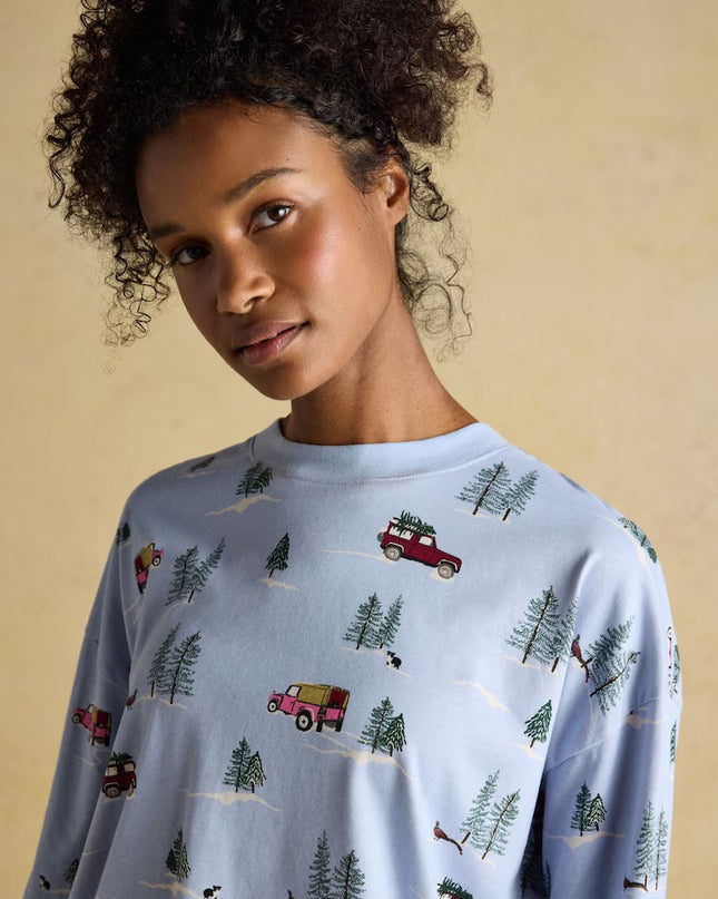 Lyla 4x4 Jersey Cotton Pyjama Set - Blue