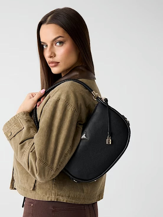 Guess Danya Logo Shoulder Bag - Black