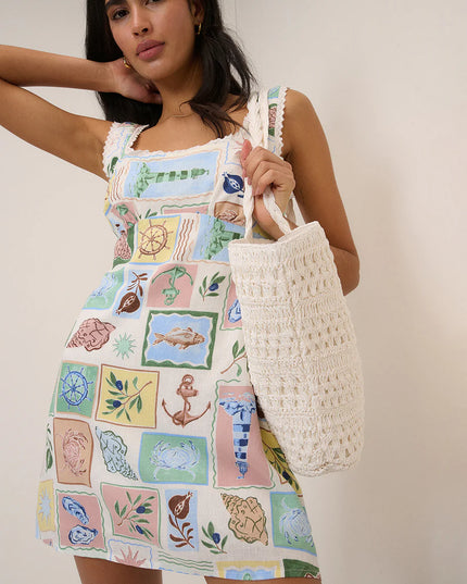 Ciara Mini Dress - White Print