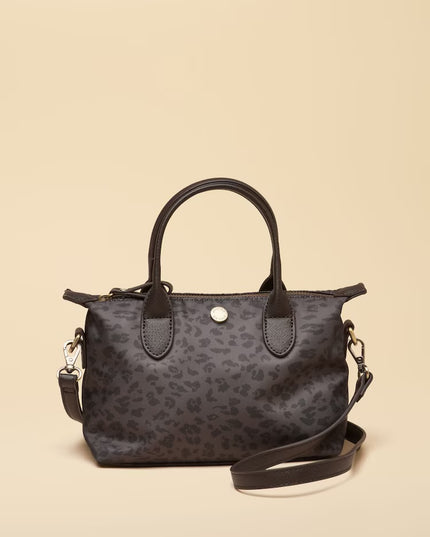 Mini Crossbody Handbag - Chocolate Leopard Print