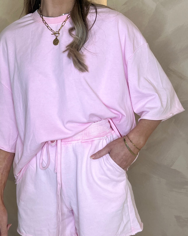 Two Piece Sweat Set - Rose