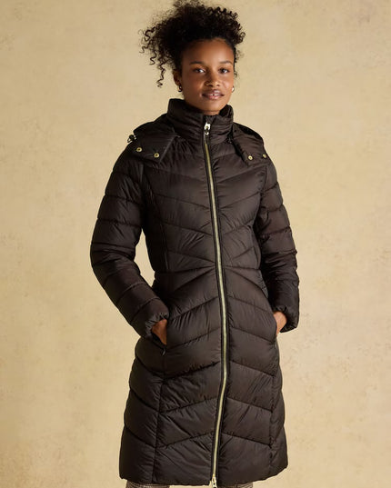 Pembury Longline Padded Coat - Chocolate