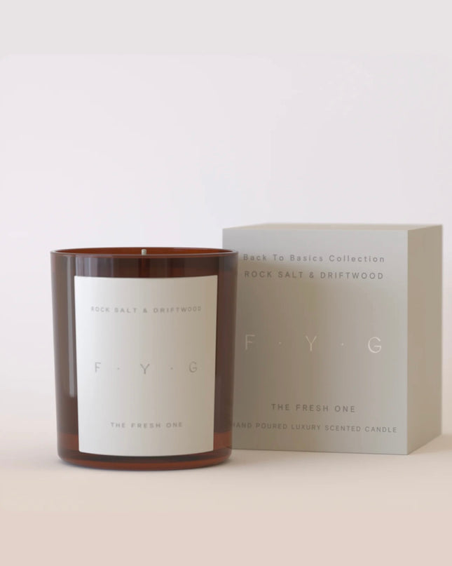 Rock Salt & Driftwood Candle