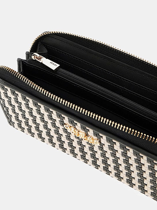 Mirema Woven Maxi Wallet - Black Multi