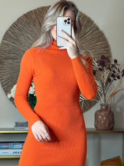 Janice Knit Dress - Orange