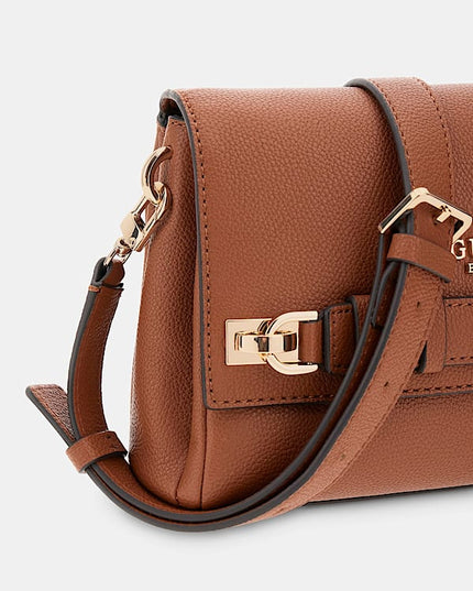 Guess Gregoria Flap Crossbody - Cognac