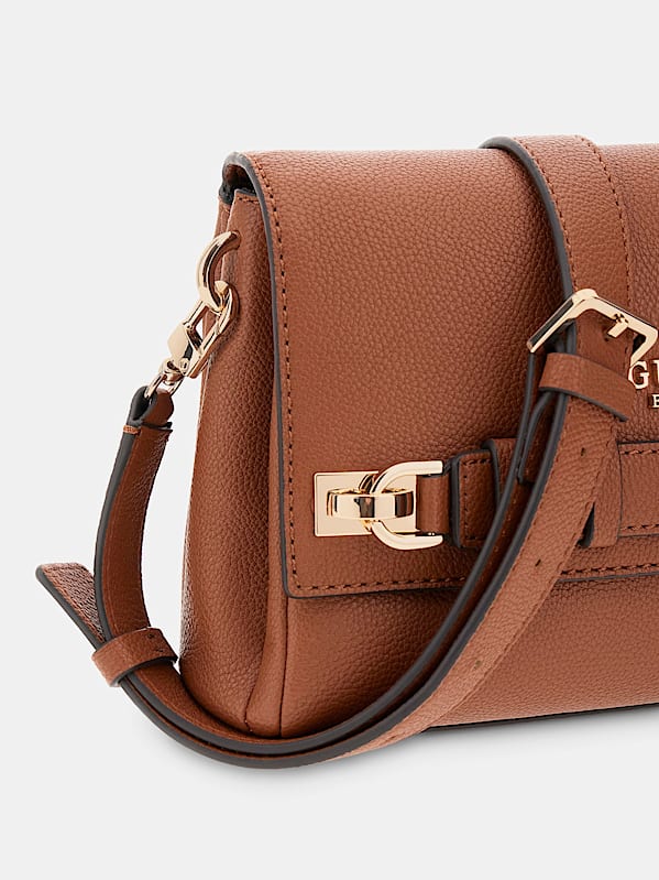 Guess Gregoria Flap Crossbody - Cognac