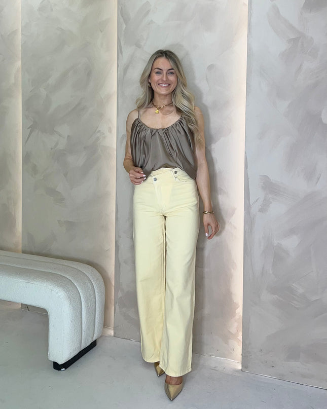 Stappy Satin Balloon Top - Bronze