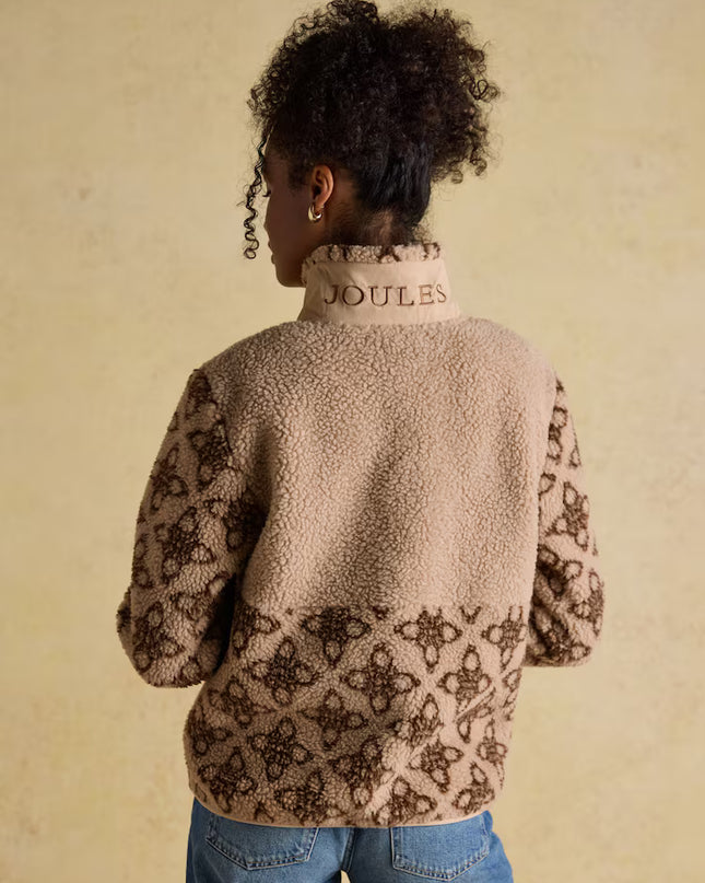 Lottie Neutral Icon Borg Fleece With Zip Fastening