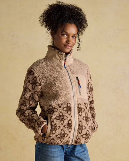 Lottie Neutral Icon Borg Fleece With Zip Fastening