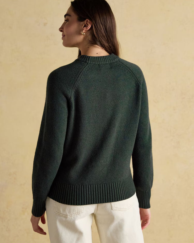 Jonty Green Intarsia Crew Neck Jumper