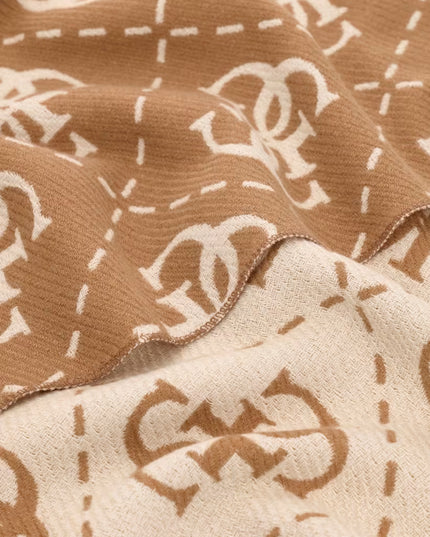 Guess Nolana 4G Logo Scarf - Light Brown/Beige