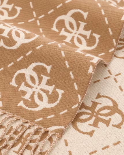 Guess Nolana 4G Logo Scarf - Light Brown/Beige